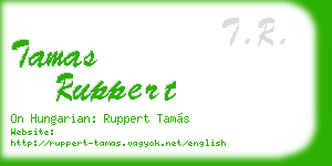 tamas ruppert business card